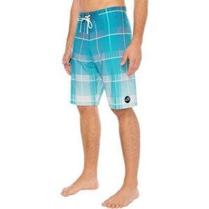 Silwave Men's DuraFit Stretch Plaid Boardshorts Swimsuit Swim wear Size 34 NWT